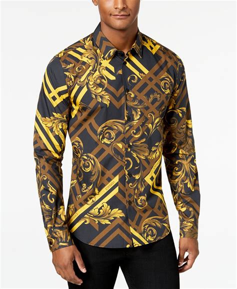 versace gold coin tshirt|versace button up shirt.